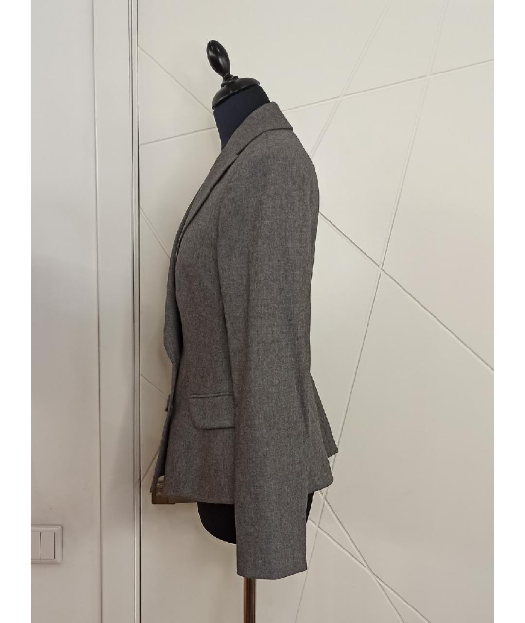 CHRISTIAN DIOR Серый шерстяной жакет/пиджак, фото 3