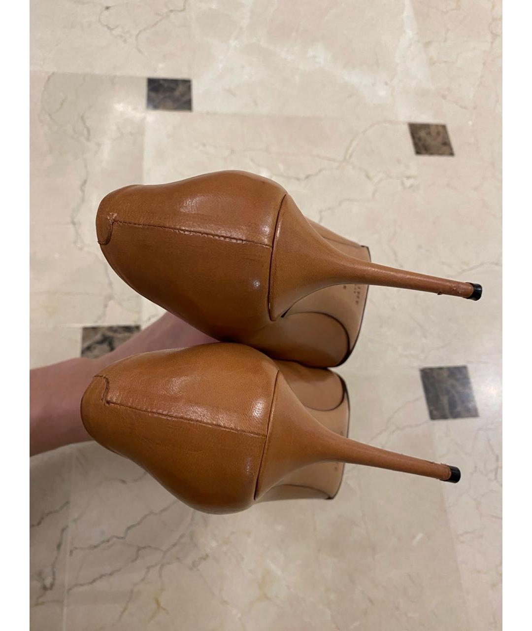 CELINE Бежевые кожаные туфли, фото 5