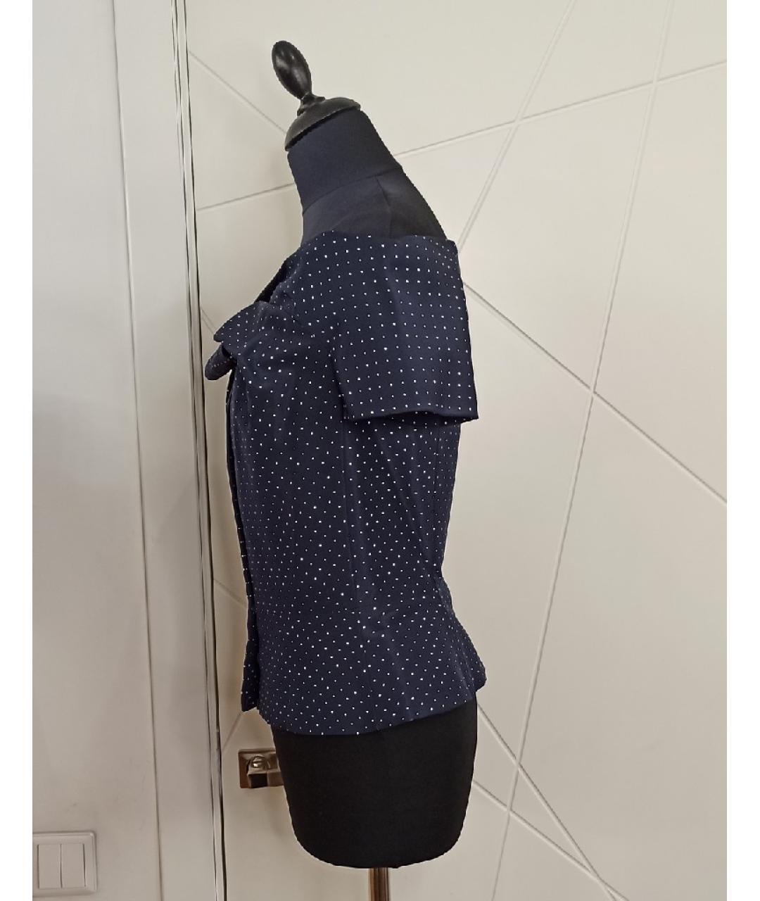 CHRISTIAN DIOR Синий шелковый жакет/пиджак, фото 3