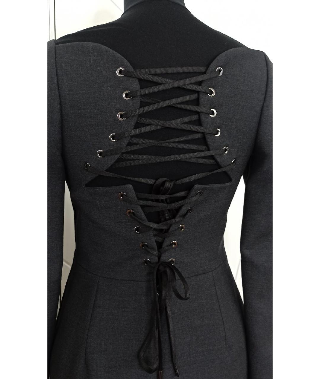 CHRISTIAN DIOR Серое шерстяное платье, фото 5