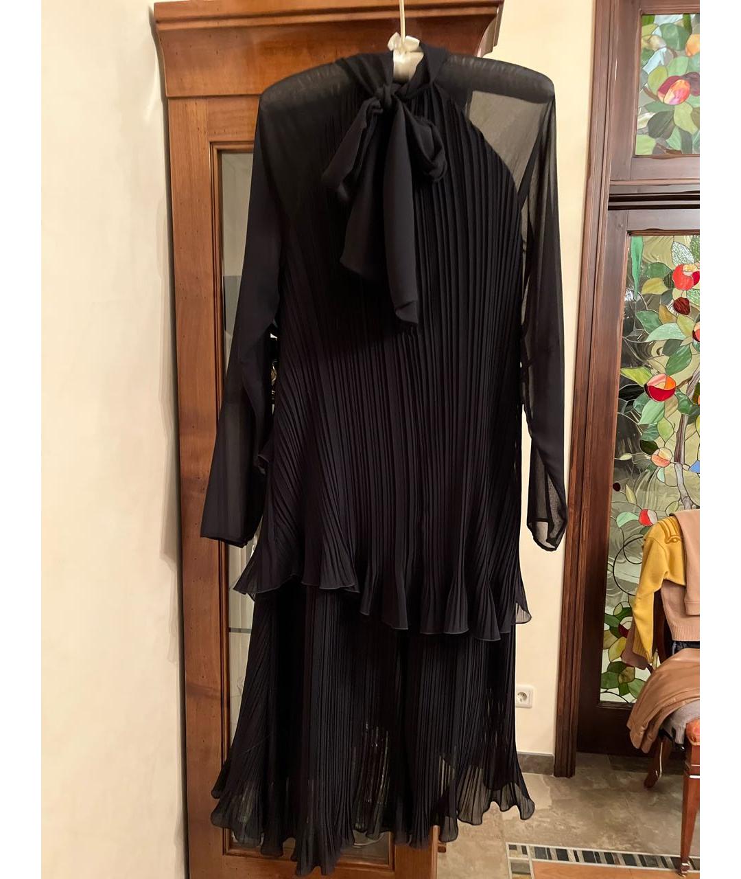 MAX MARA Черное полиэстеровое коктейльное платье, фото 2