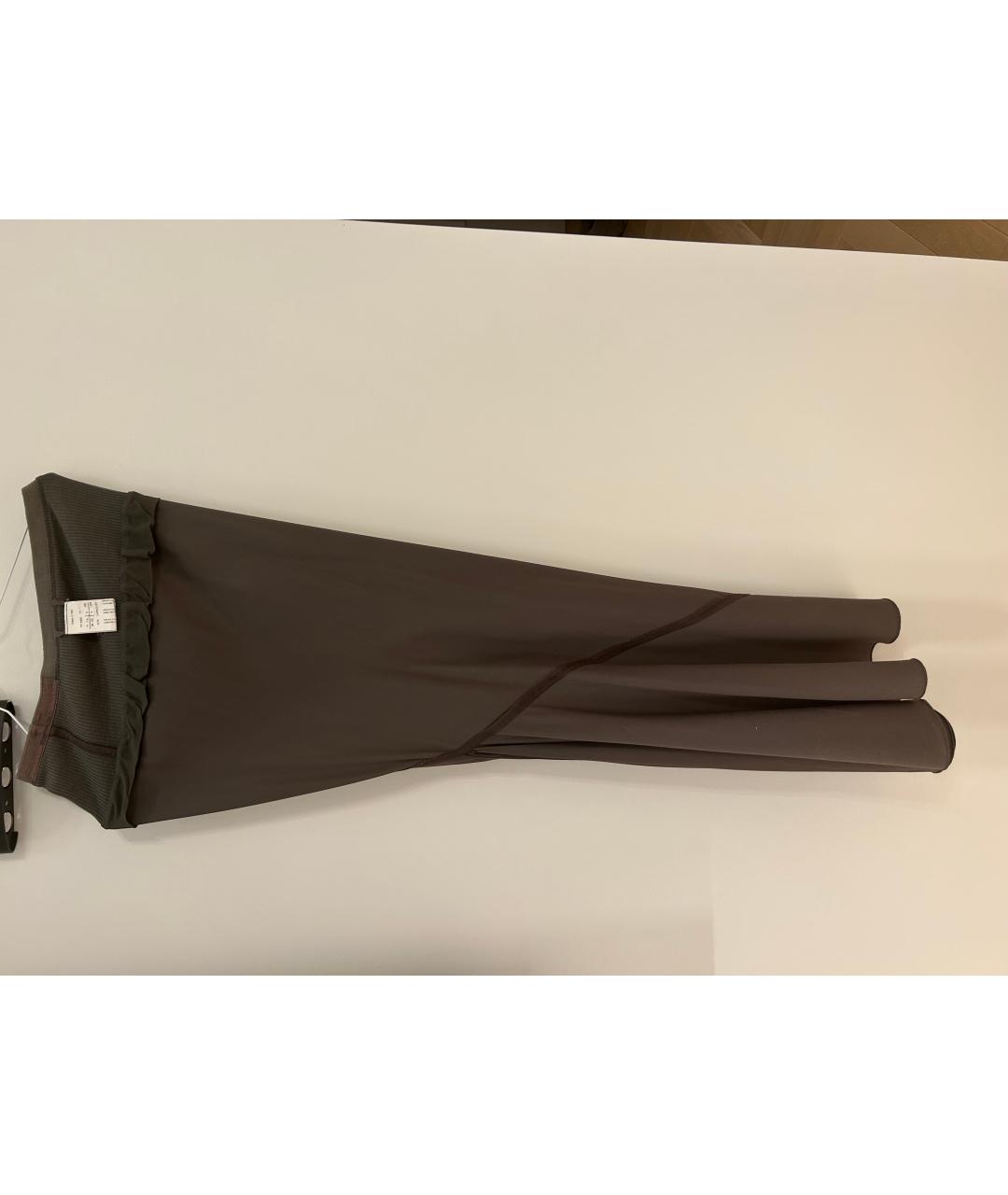 RICK OWENS Серая вискозная юбка макси, фото 2