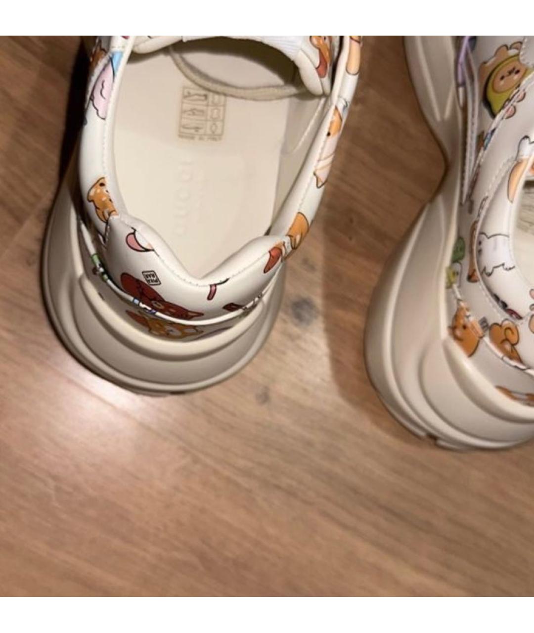 GUCCI Мульти кожаные кроссовки, фото 4