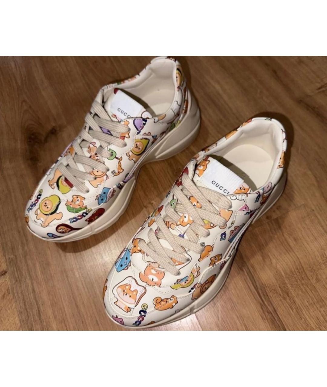 GUCCI Мульти кожаные кроссовки, фото 2