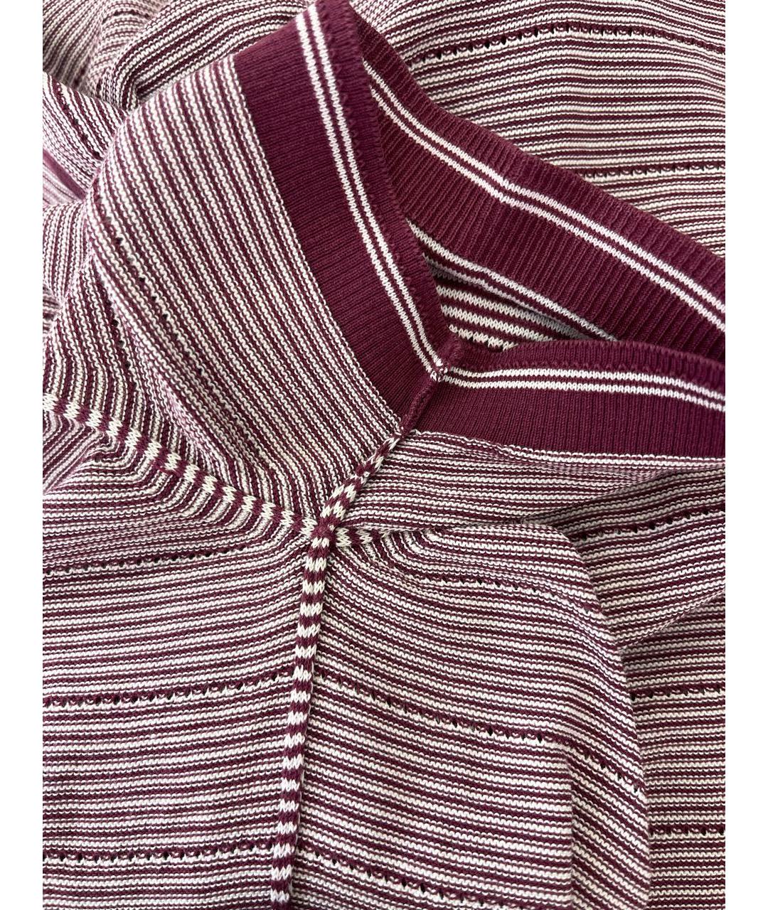 LOUIS VUITTON Бордовая вискозная футболка, фото 8