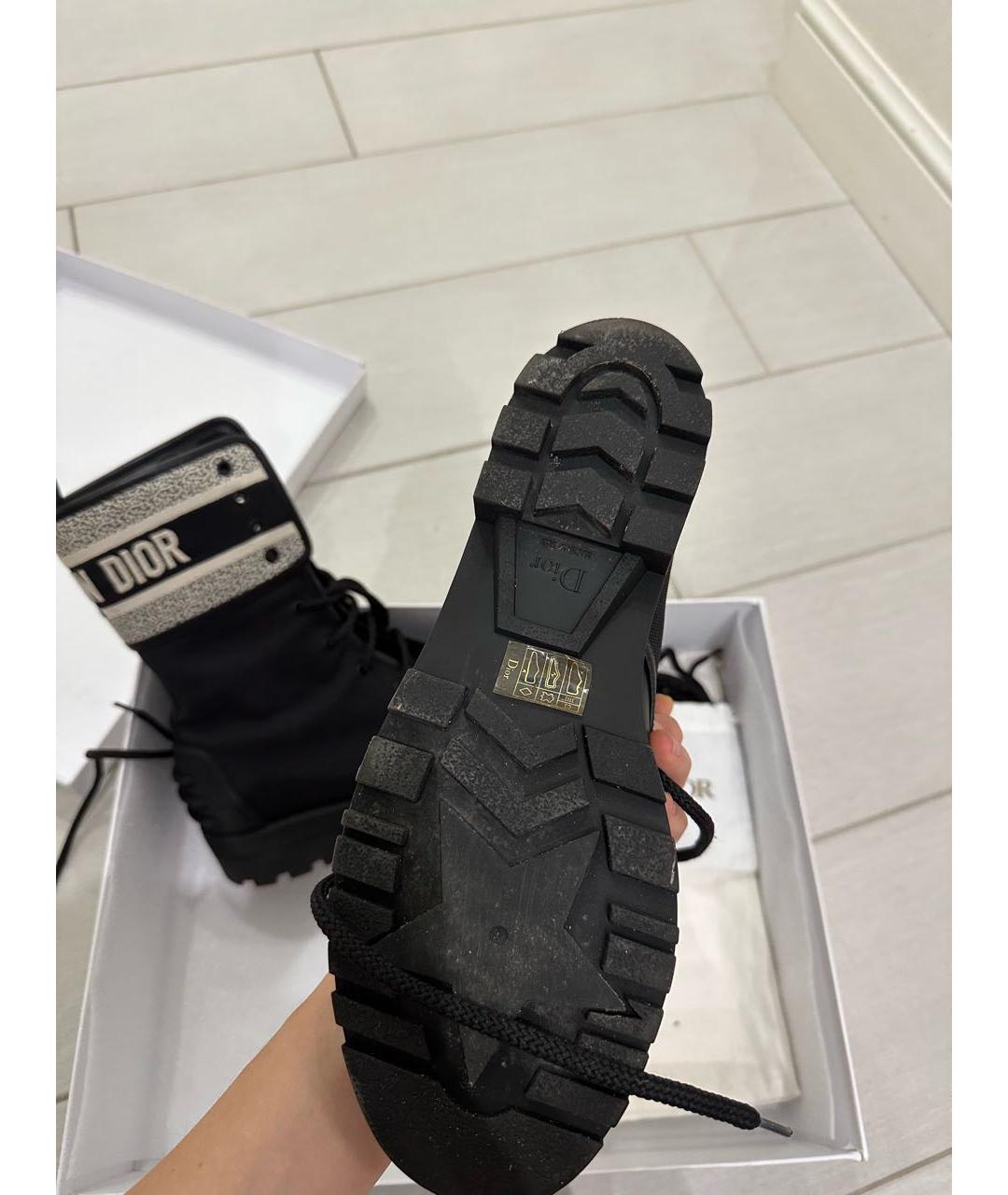 CHRISTIAN DIOR Черные кожаные ботинки, фото 6