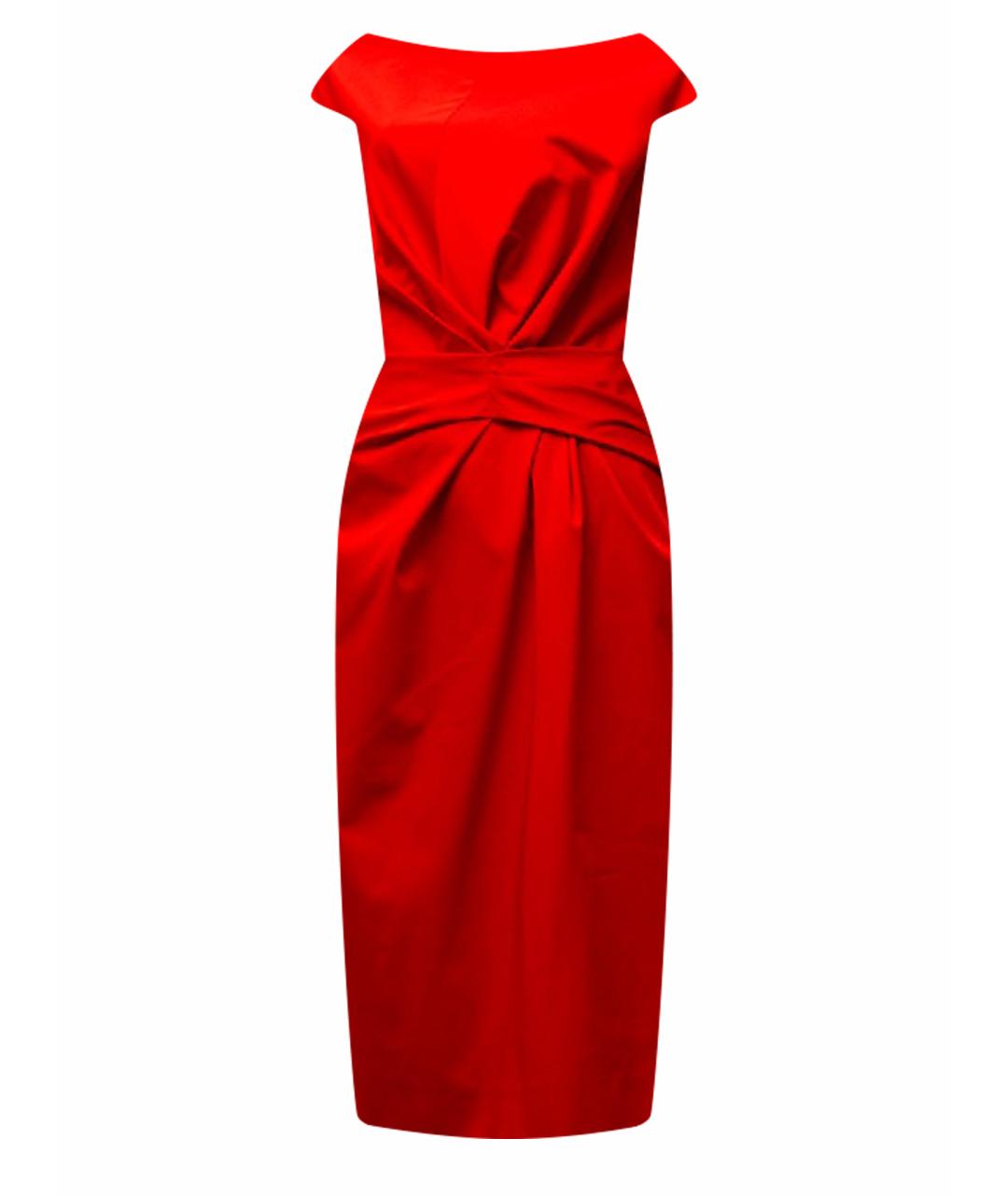CHRISTIAN DIOR Красное хлопковое платье, фото 1