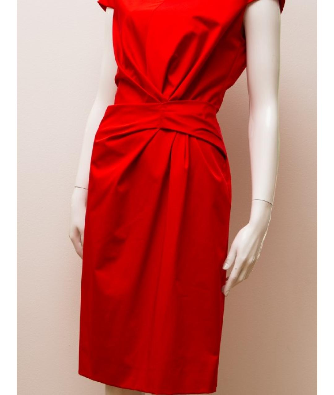 CHRISTIAN DIOR Красное хлопковое платье, фото 2