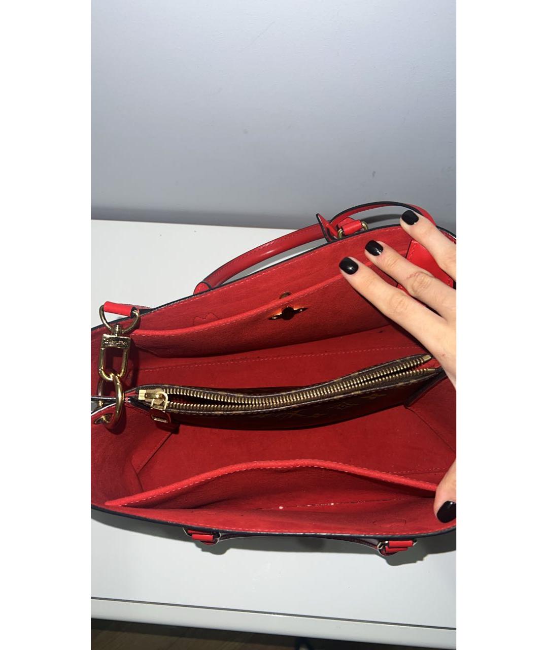 LOUIS VUITTON Коричневая кожаная сумка с короткими ручками, фото 4