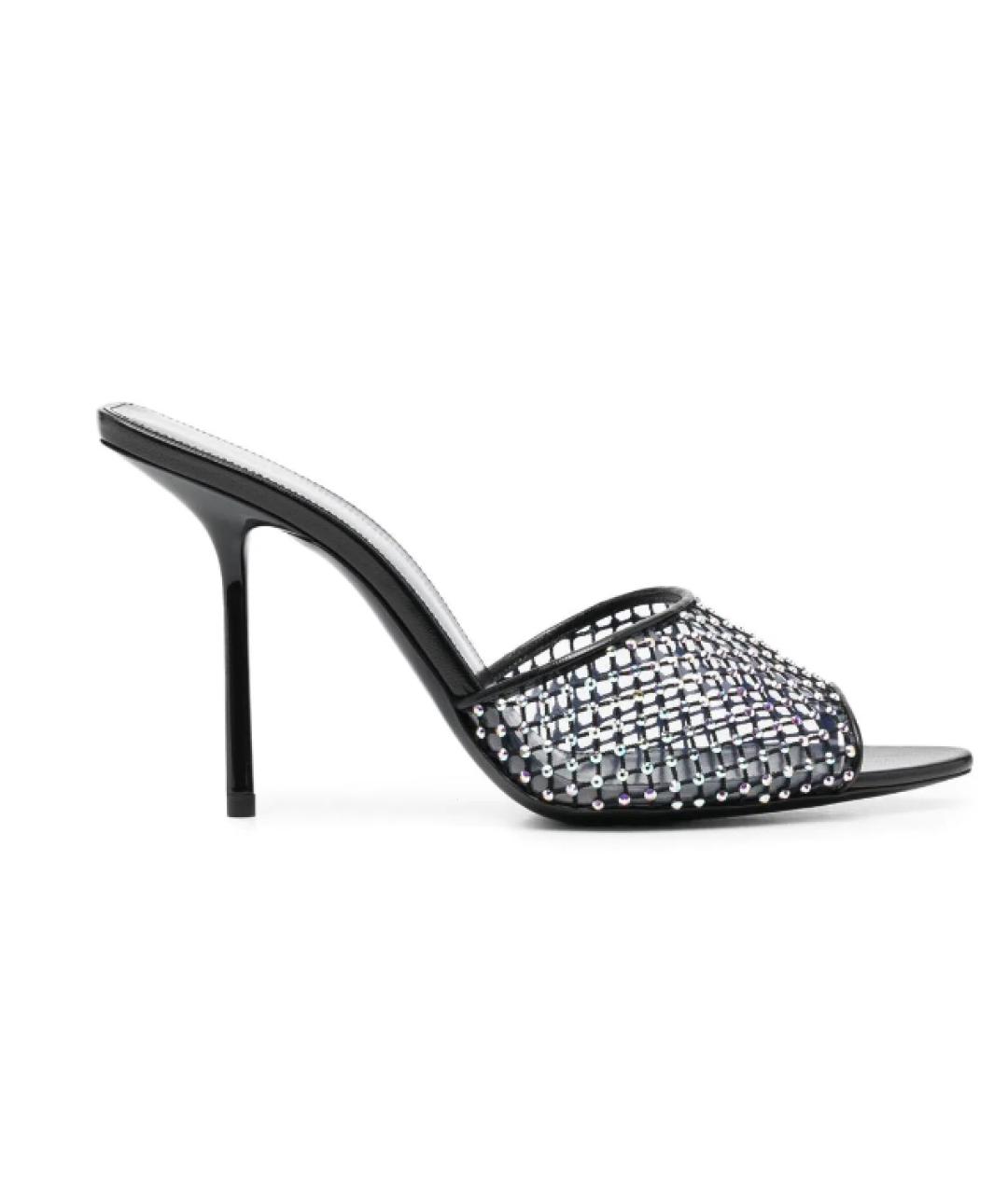 SAINT LAURENT Черные резиновые мюли, фото 1
