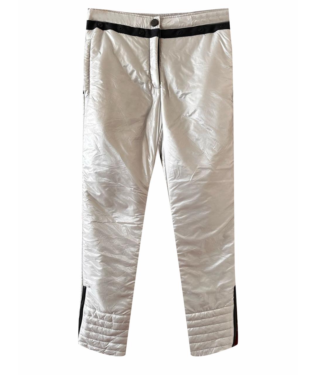 CHANEL PRE-OWNED Белые полиамидовые прямые брюки, фото 1