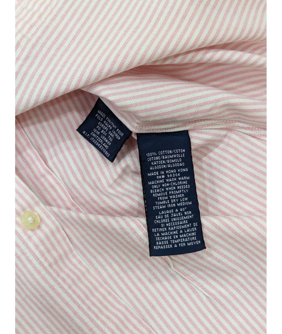 RALPH LAUREN Розовая хлопковая рубашка, фото 5