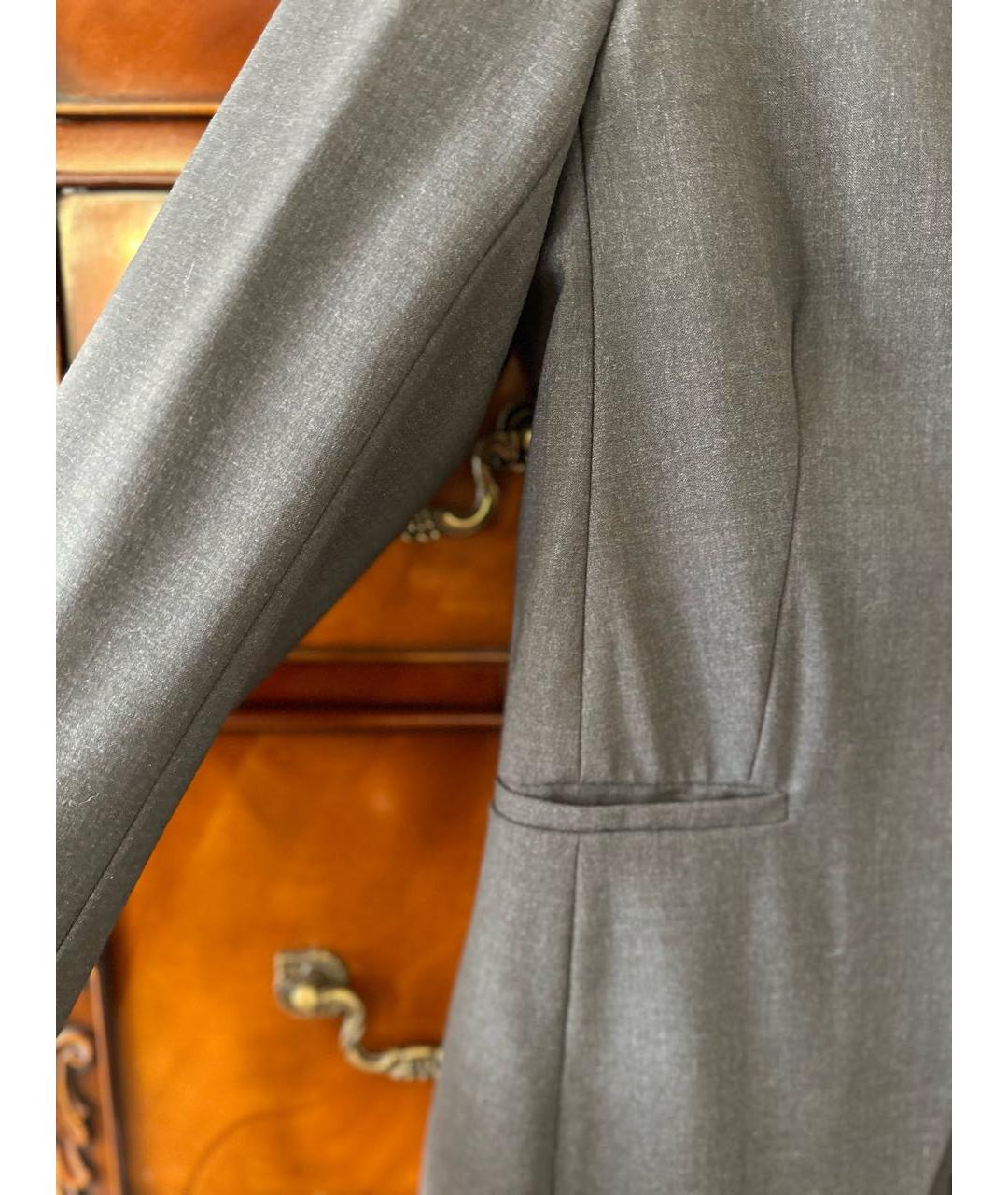 BRUNELLO CUCINELLI Антрацитовый шерстяной жакет/пиджак, фото 5