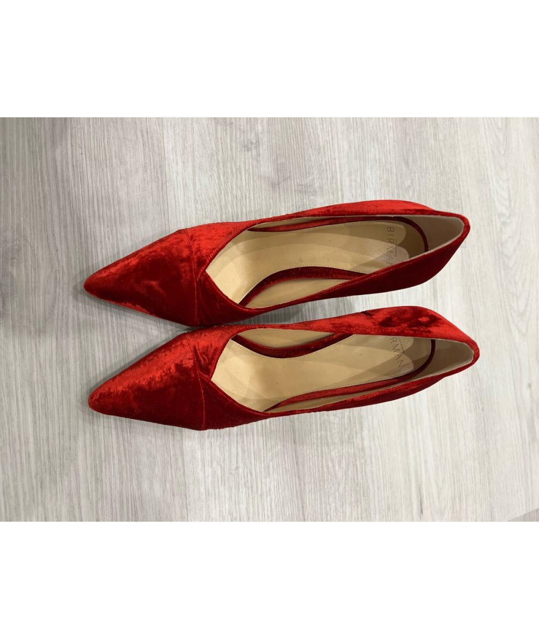ALEXANDRE BIRMAN Красные бархатные туфли, фото 2
