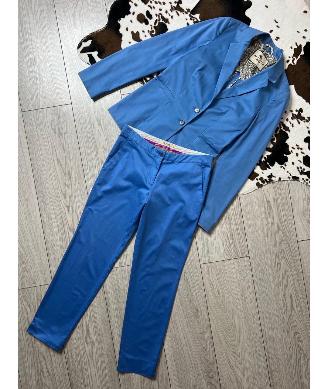 ETRO Голубой хлопковый костюм с брюками, фото 3