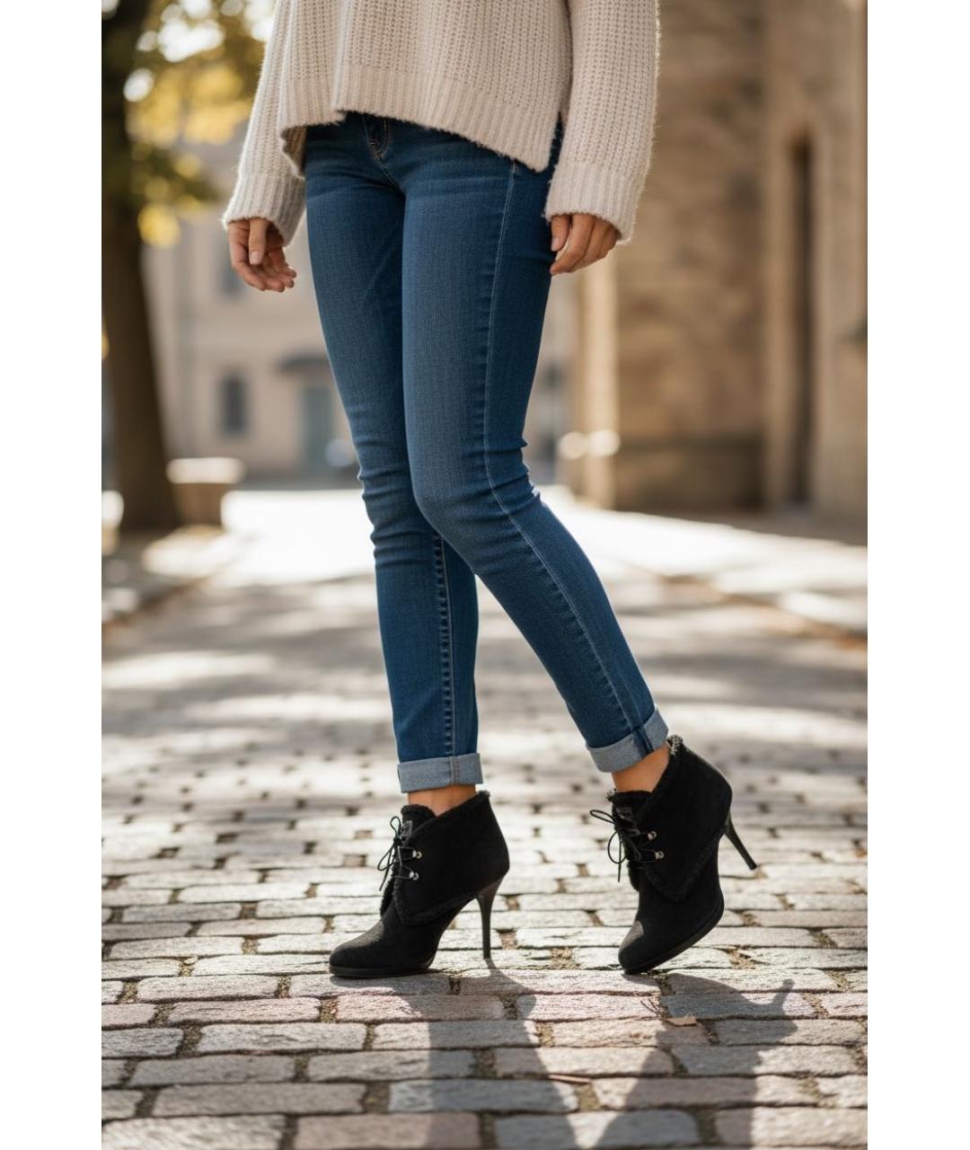 ESCADA Черные замшевые ботильоны, фото 7