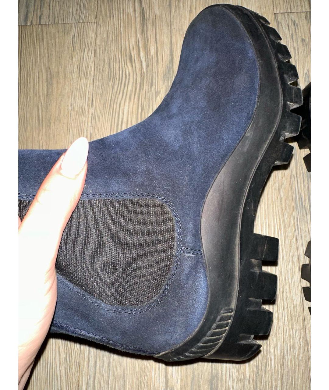 CALVIN KLEIN JEANS Темно-синие замшевые ботинки, фото 5