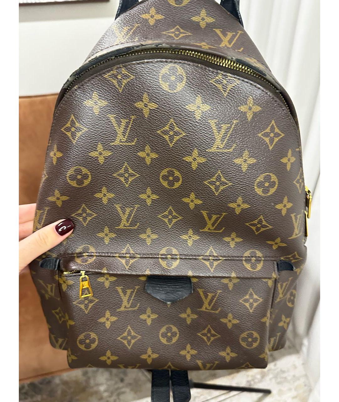 LOUIS VUITTON Коричневый кожаный рюкзак, фото 4
