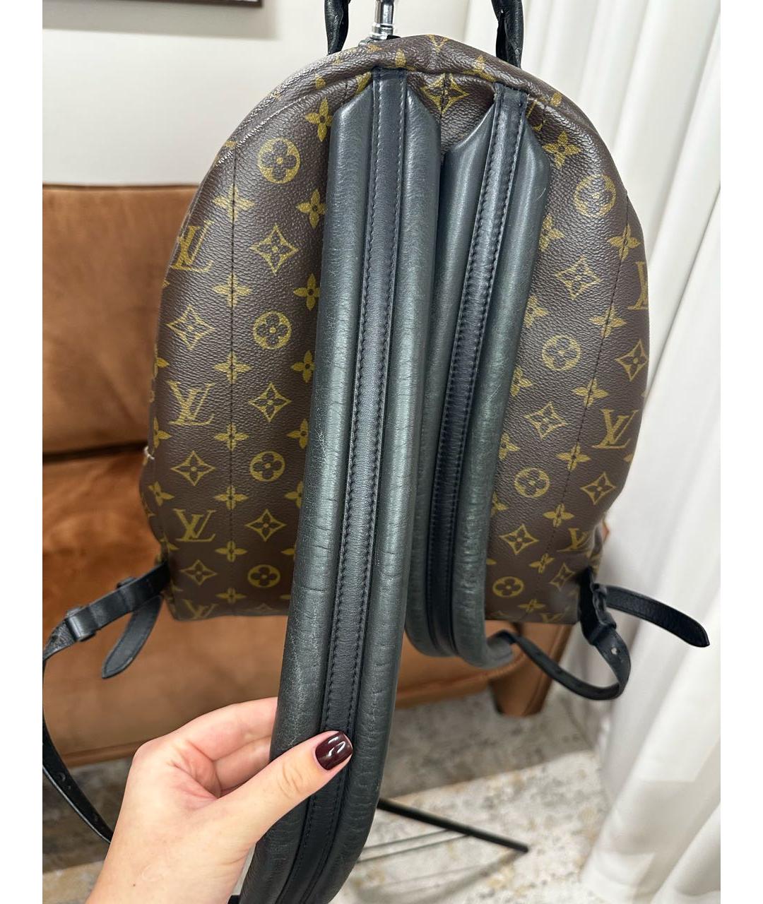 LOUIS VUITTON Коричневый кожаный рюкзак, фото 3