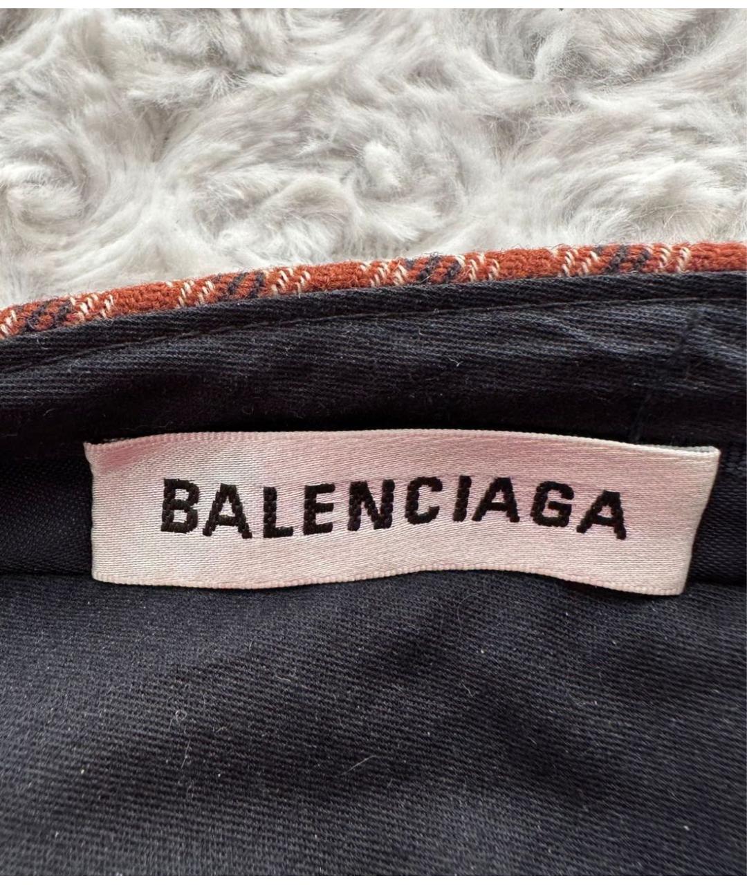 BALENCIAGA Коричневые шерстяные прямые брюки, фото 7