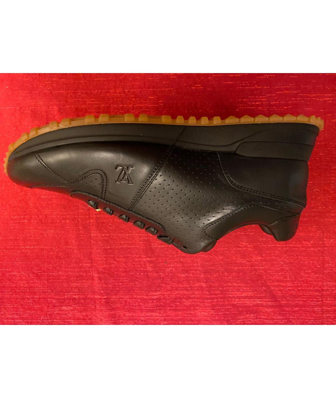 LOUIS VUITTON PRE-OWNED Черные кожаные низкие кроссовки / кеды, фото 8