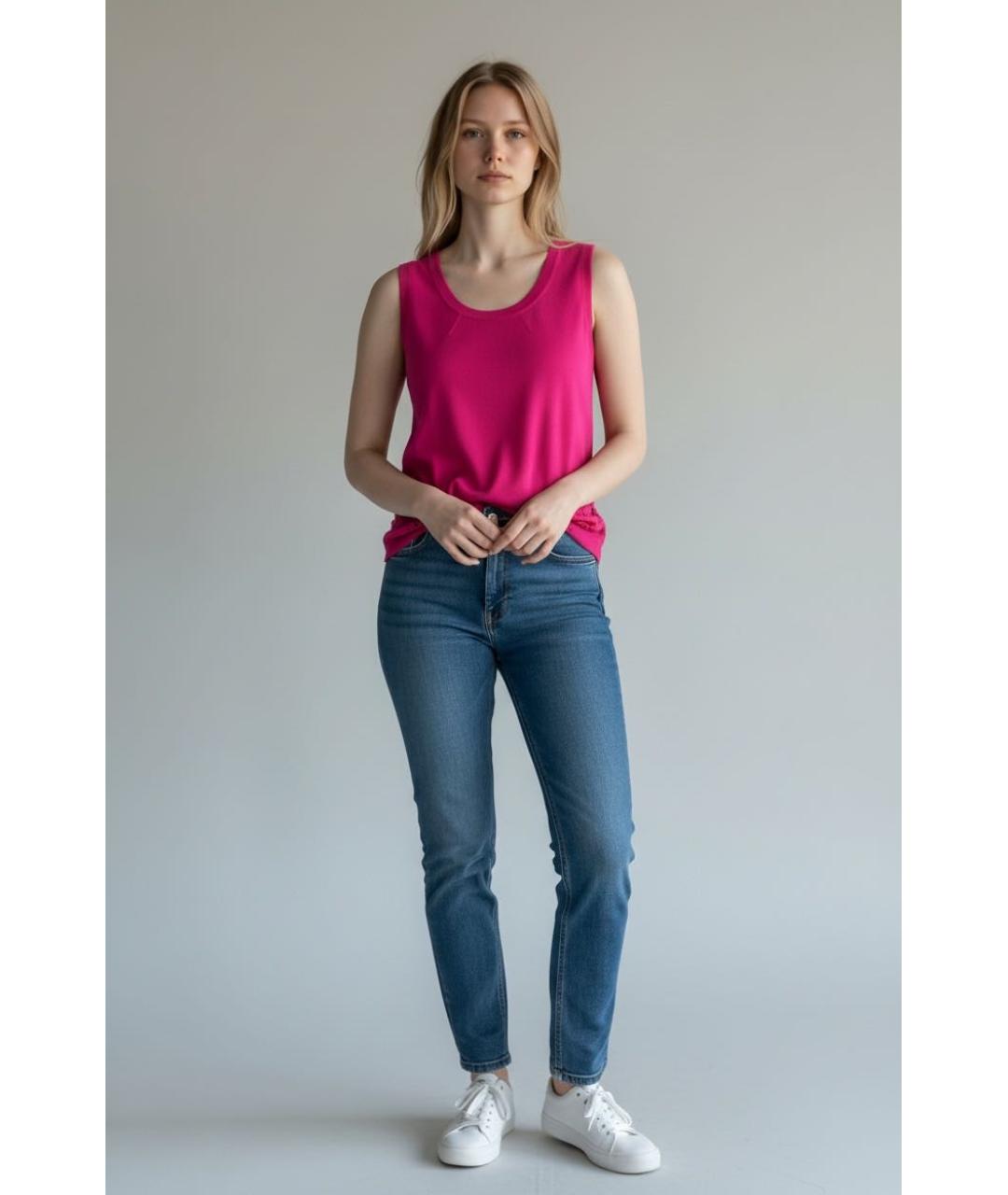 ESCADA Фуксия вискозная майка, фото 3