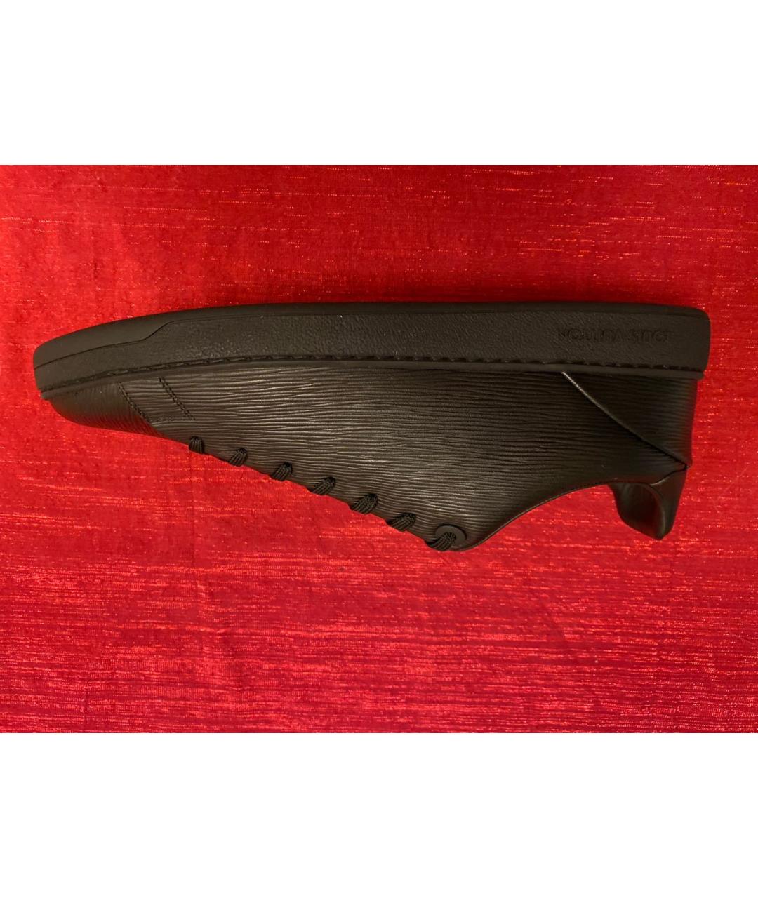 LOUIS VUITTON PRE-OWNED Черные низкие кроссовки / кеды из экзотической кожи, фото 6