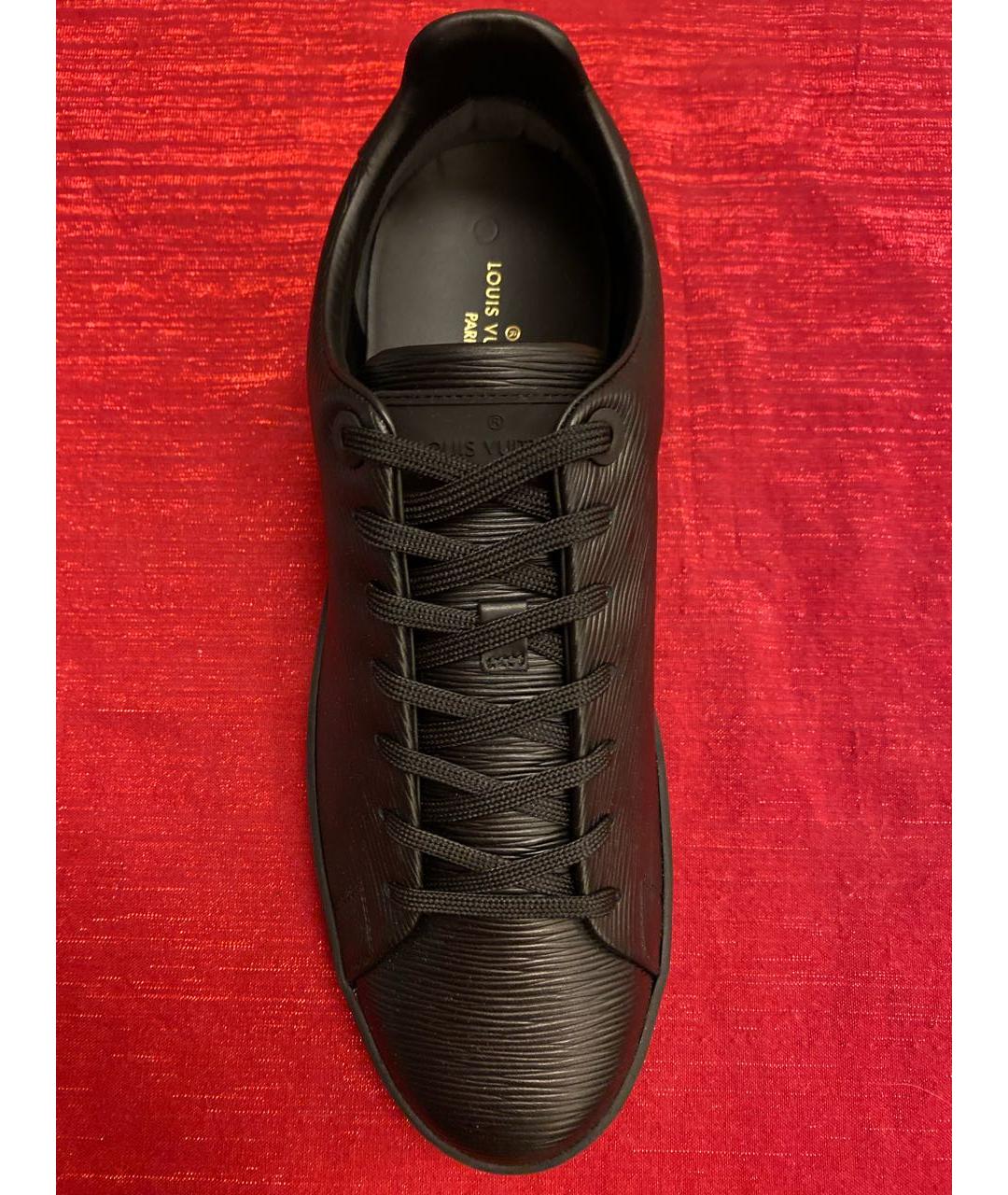 LOUIS VUITTON PRE-OWNED Черные низкие кроссовки / кеды из экзотической кожи, фото 5