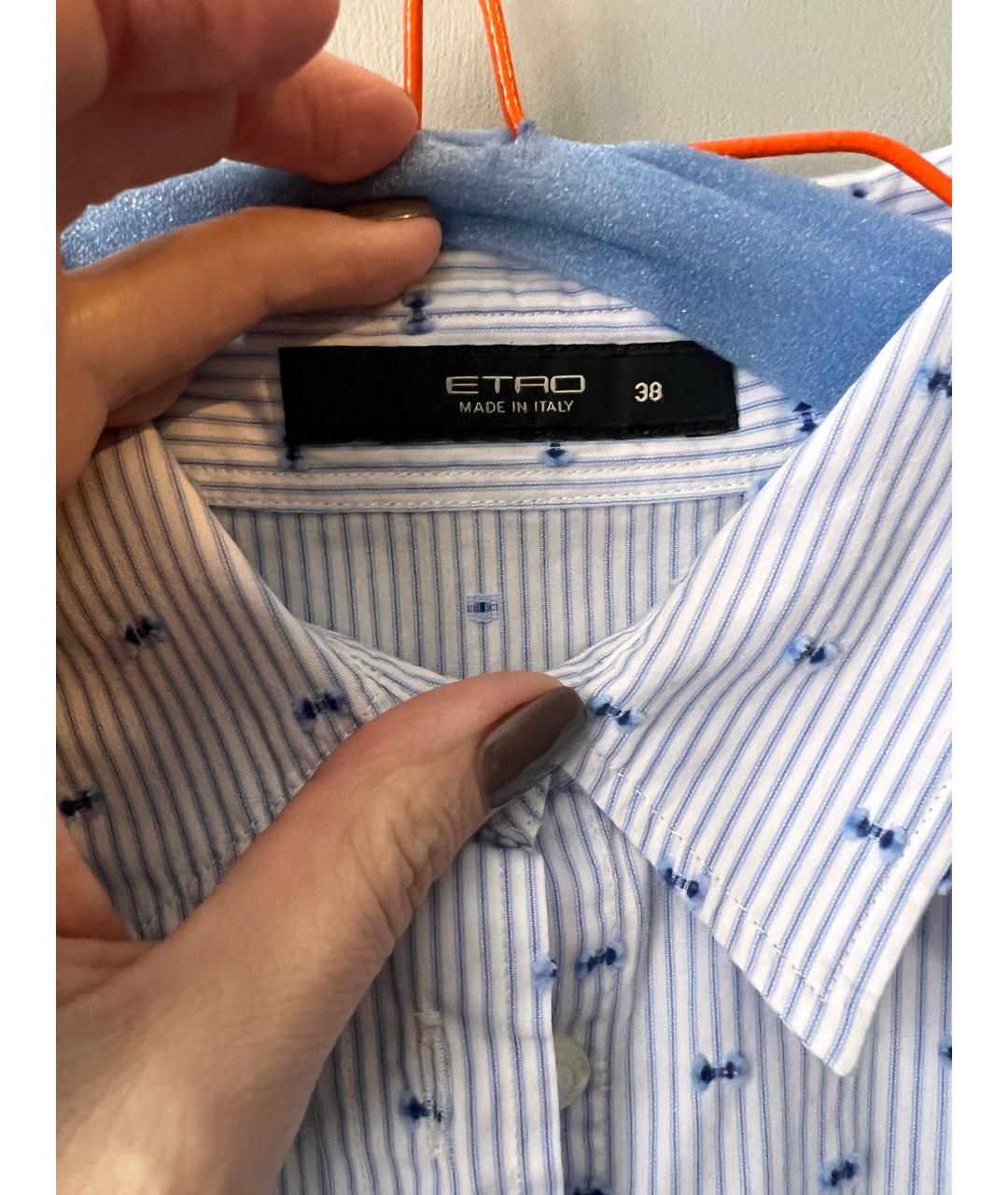 ETRO Голубая хлопковая рубашка, фото 3
