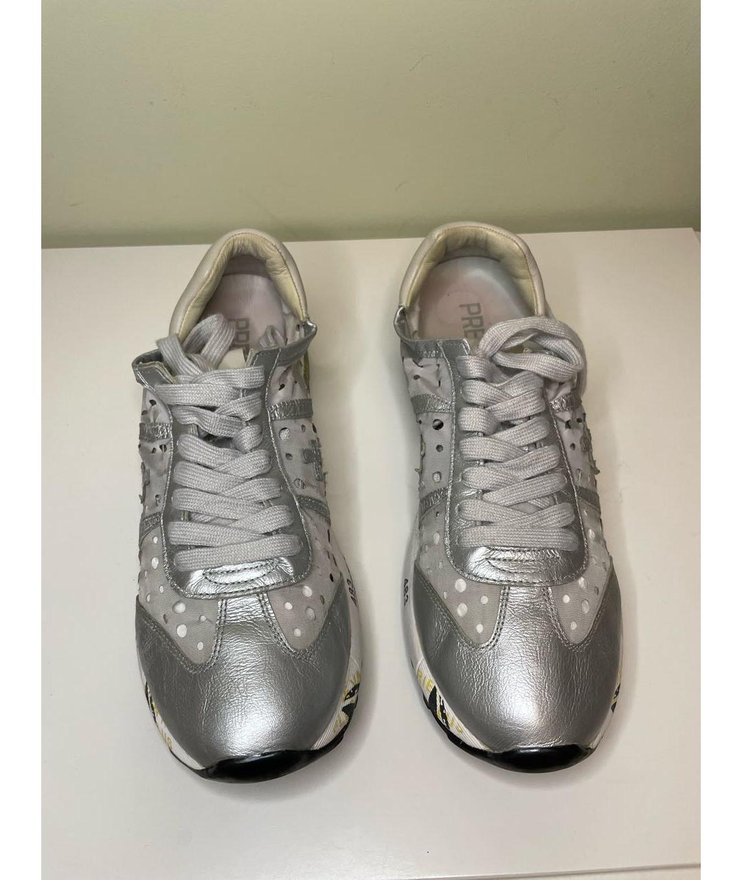PREMIATA Серебряные текстильные кроссовки, фото 2