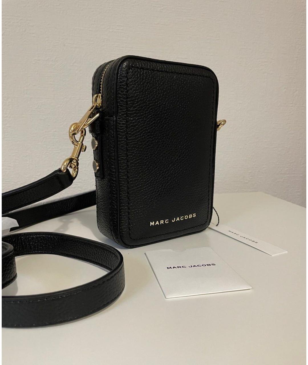 MARC JACOBS Черная кожаная сумка через плечо, фото 2