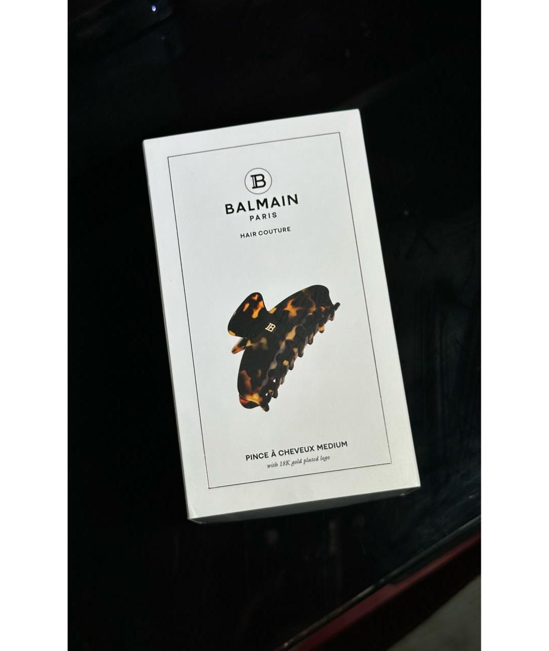BALMAIN Коричневая заколка, фото 5