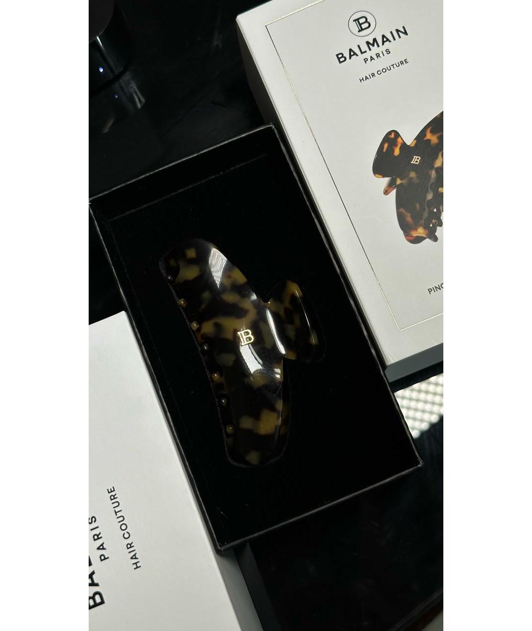 BALMAIN Коричневая заколка, фото 3