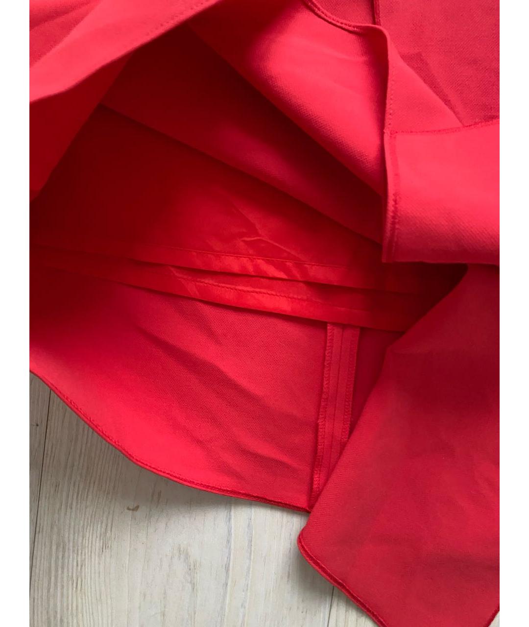 HUGO BOSS Красная полиэстеровая юбка миди, фото 4