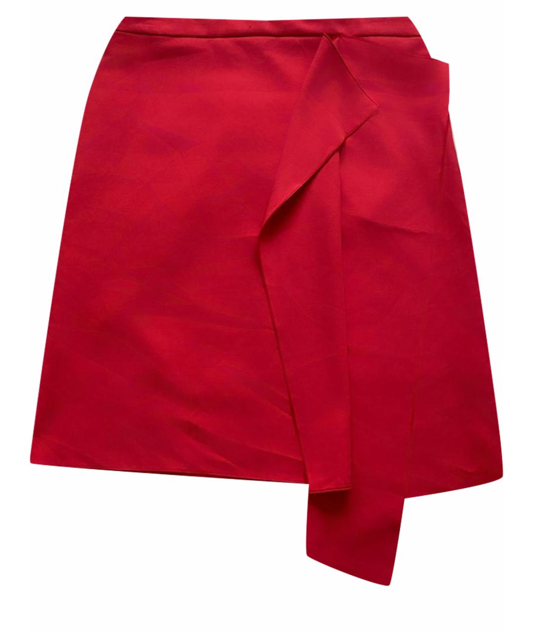 HUGO BOSS Красная полиэстеровая юбка миди, фото 1