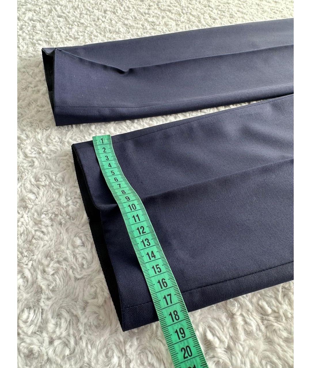GUCCI Синие шерстяные классические брюки, фото 4