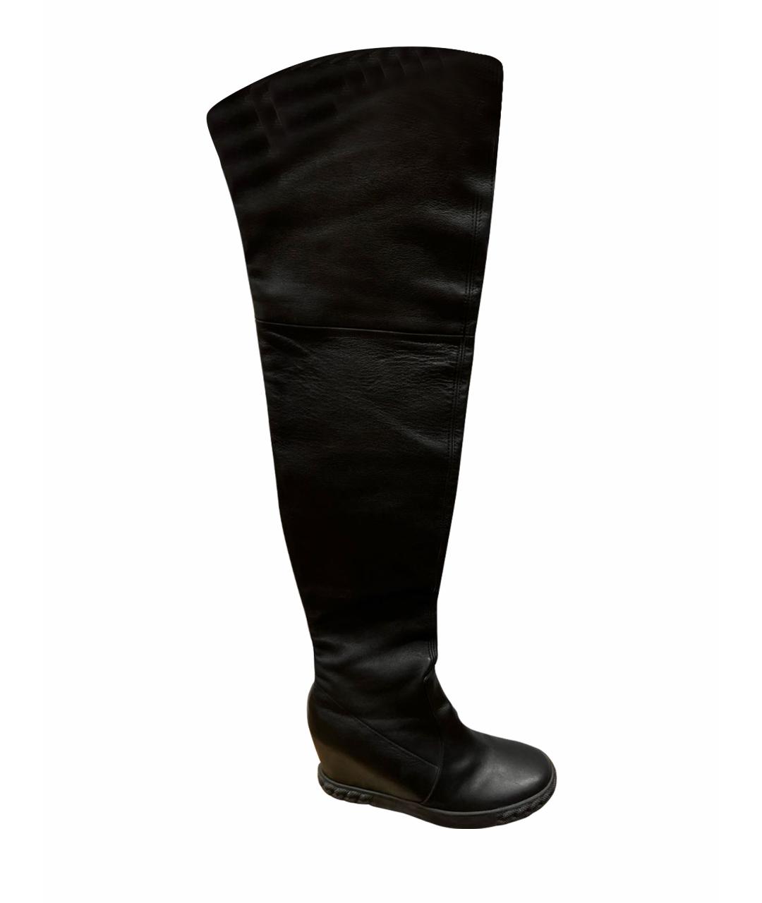 CASADEI Черные кожаные ботфорты, фото 1