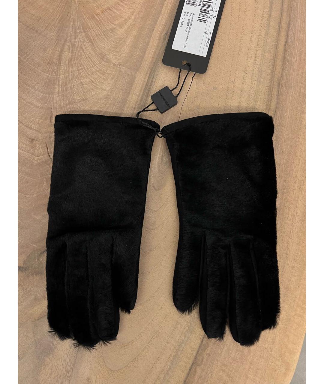 DOLCE&GABBANA Черные перчатки, фото 7