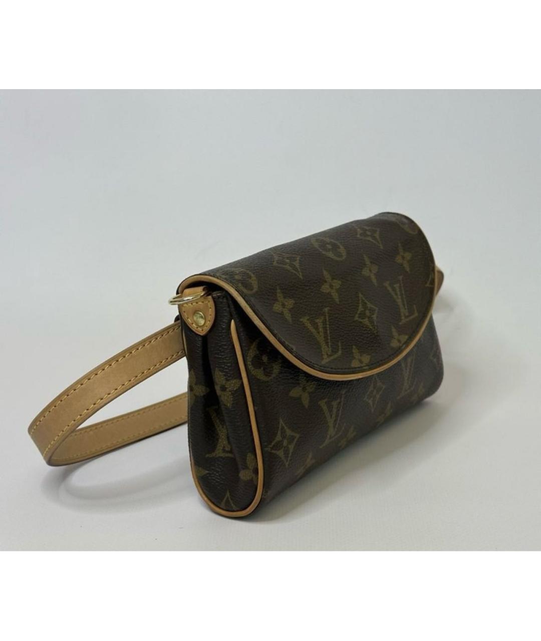 LOUIS VUITTON PRE-OWNED Коричневая кожаная поясная сумка, фото 2