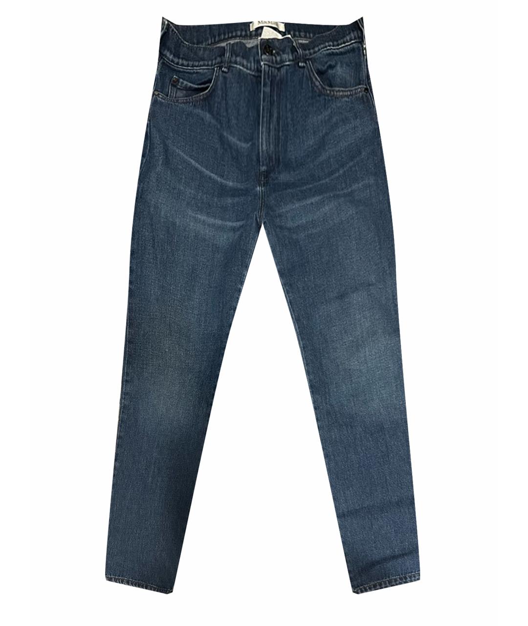 MAX MARA Темно-синие прямые джинсы, фото 1
