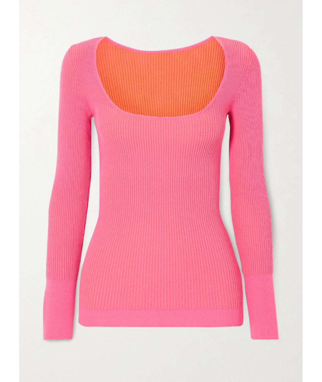 JACQUEMUS Розовый полиэстеровый джемпер / свитер, фото 5