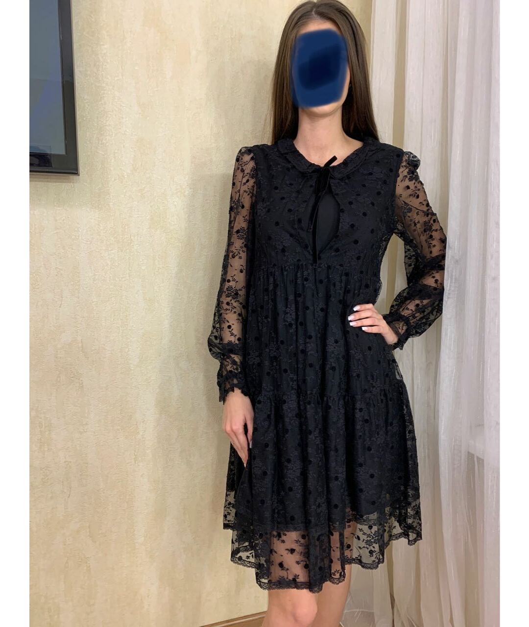 ERMANNO SCERVINO Черное кружевное вечернее платье, фото 5