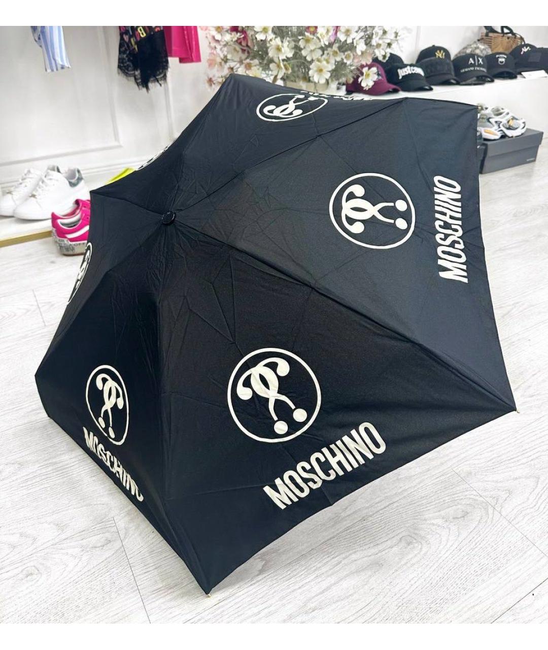 MOSCHINO Черный зонт, фото 2