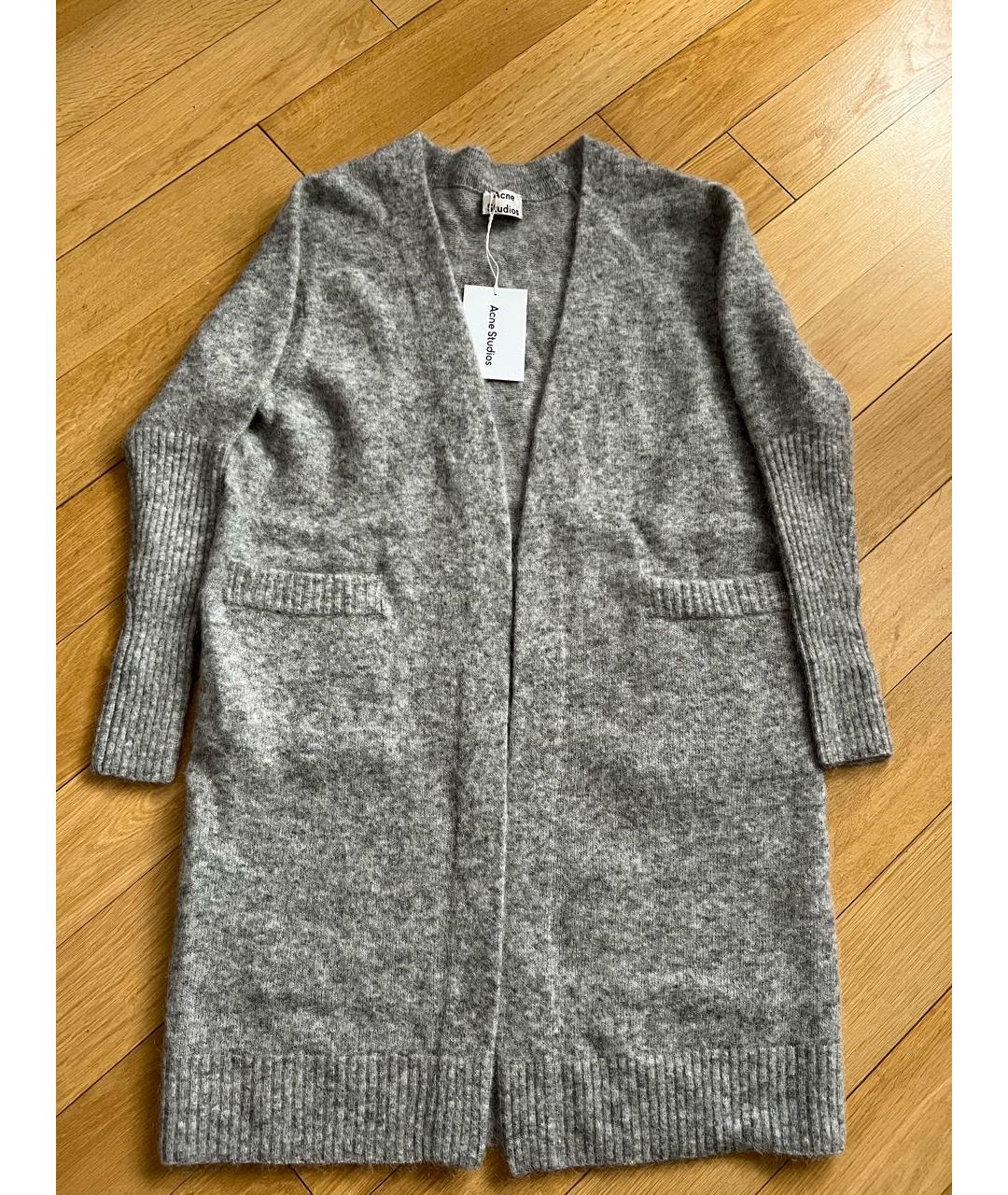 ACNE STUDIOS Серый шерстяной кардиган, фото 9