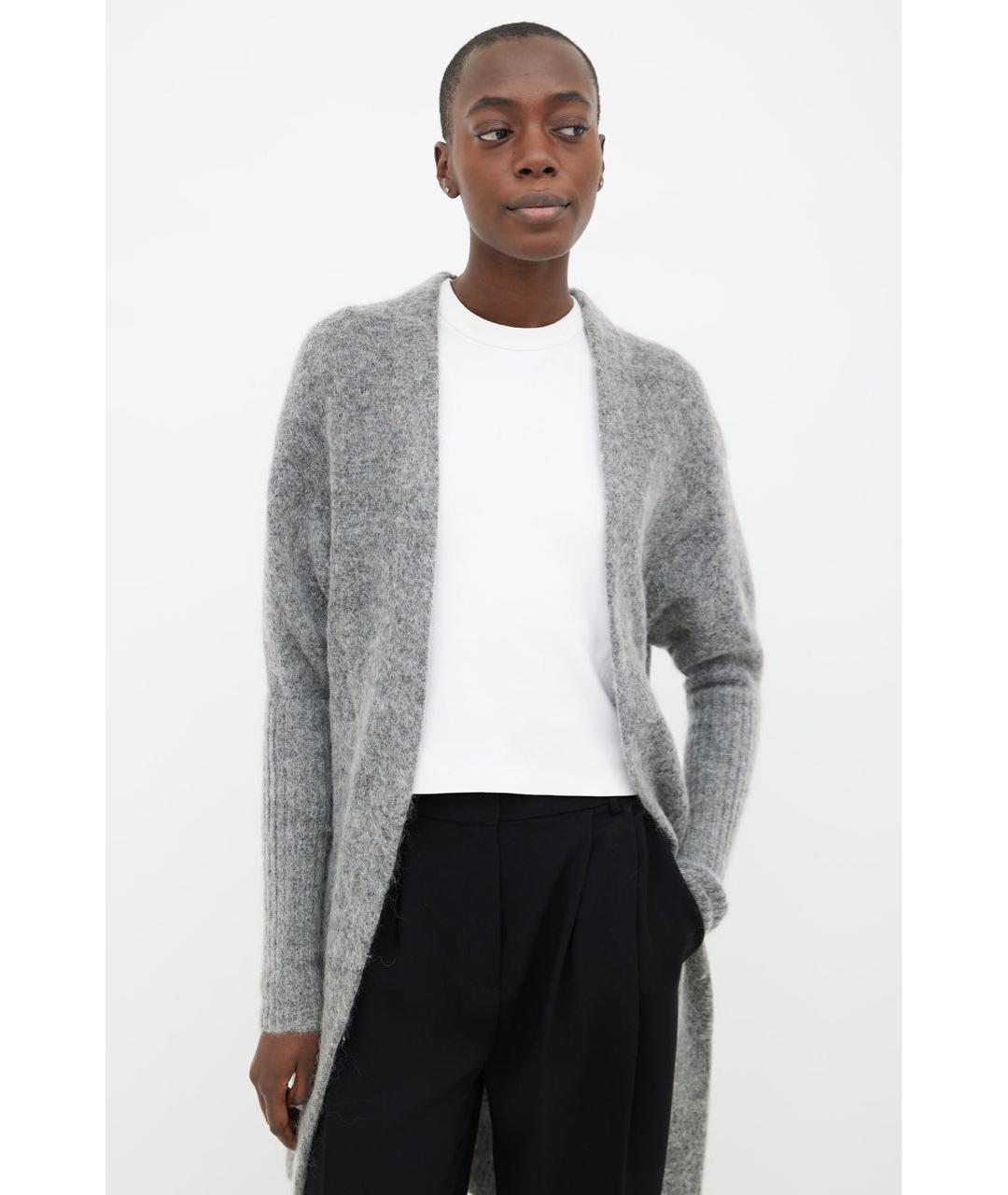 ACNE STUDIOS Серый шерстяной кардиган, фото 3