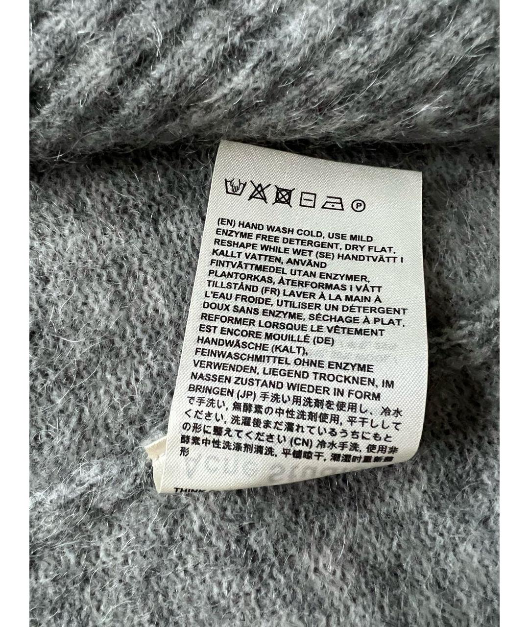 ACNE STUDIOS Серый шерстяной кардиган, фото 7