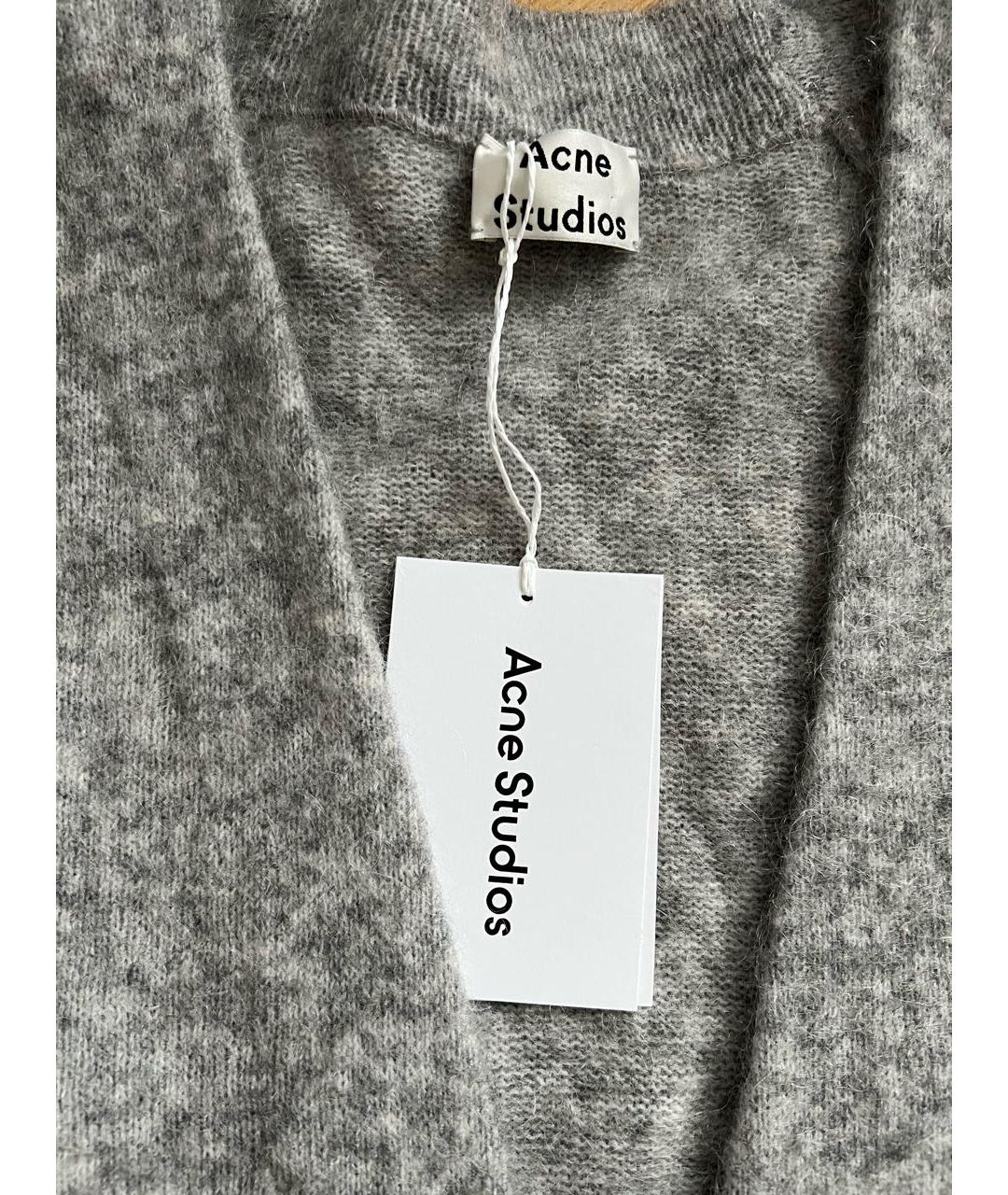 ACNE STUDIOS Серый шерстяной кардиган, фото 6