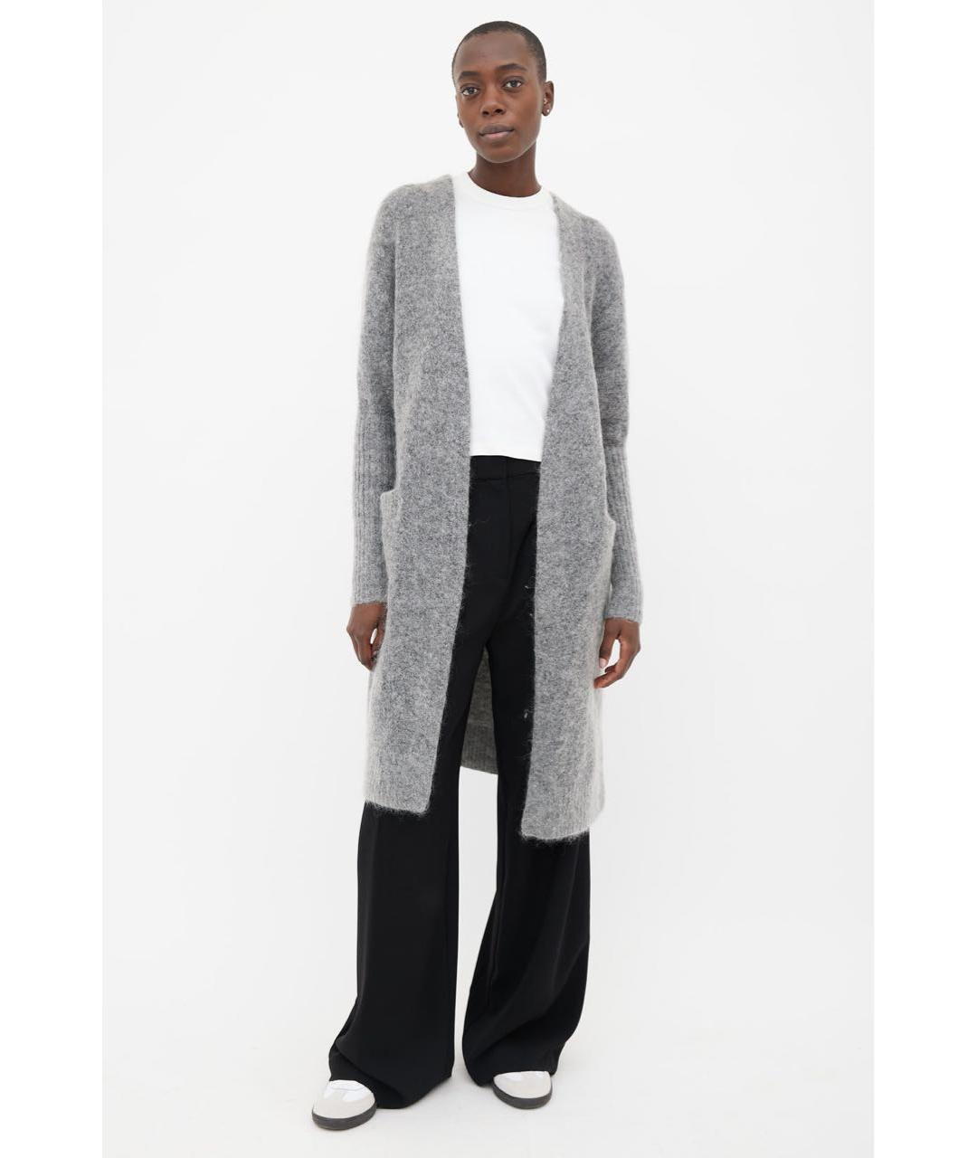 ACNE STUDIOS Серый шерстяной кардиган, фото 2