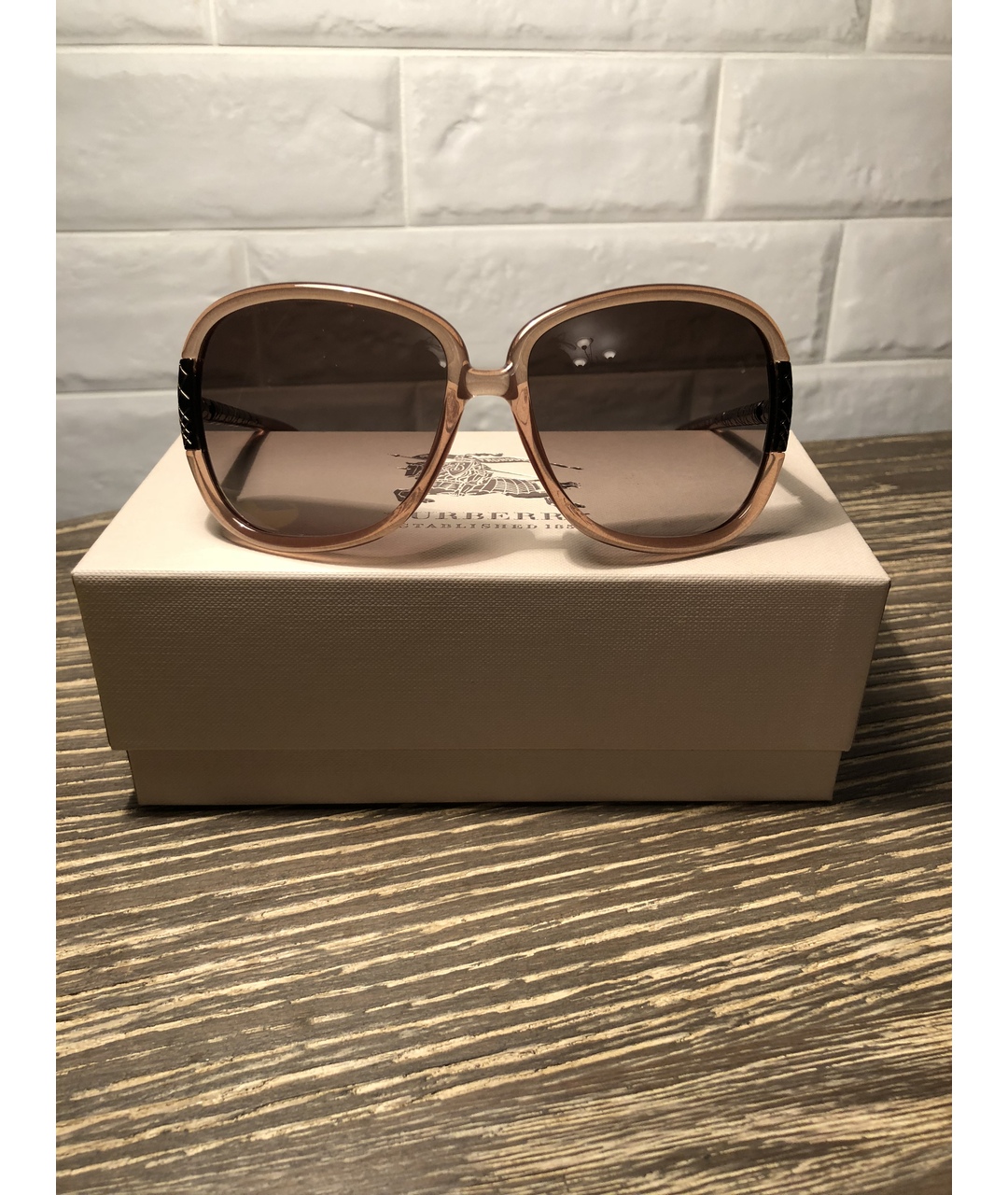 BURBERRY Пластиковые солнцезащитные очки, фото 8