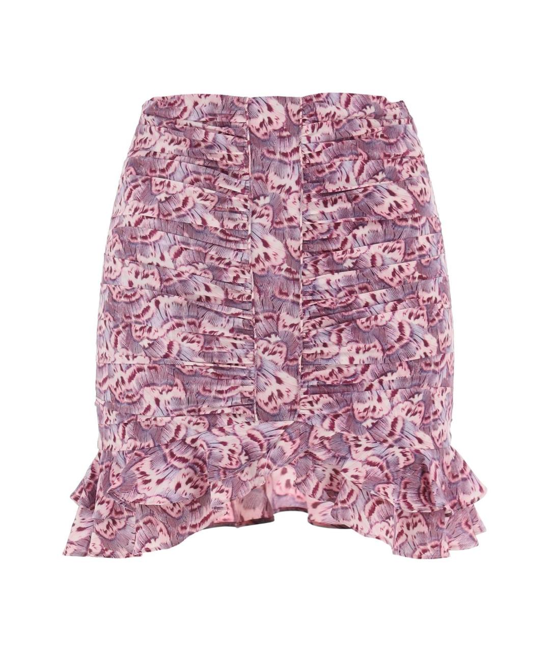 ISABEL MARANT Фиолетовая шелковая юбка мини, фото 1